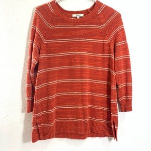 Madewell Lightweight Crew Neck Quarter Length Sleeve Sweater Size Small
